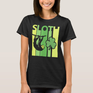 Lucky Sloth St Patrick's Day Irish  Retro S T-shirt