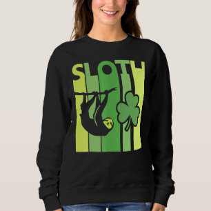 Lucky Sloth St Patrick's Day Irish Retro S Trui