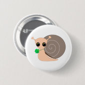 Lucky Snail met Clover-Button Ronde Button 5,7 Cm (Voorkant /achterkant)