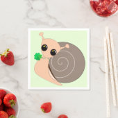 Lucky Snail Napkins - Aangepaste kleuren Servet (Insitu)