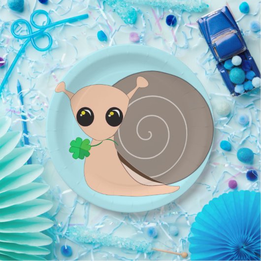 Lucky Snail Paper Borden - Papieren Bordje (Feest)