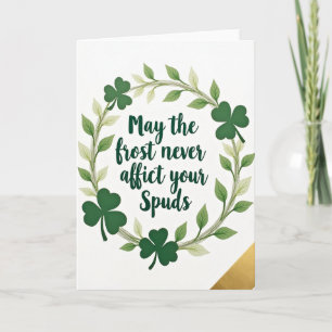 Lucky Spuds Zegen Groene Kunstkaart Kaart