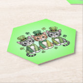 Lucky St. Patrick’s Day Kittens-47474 Kartonnen Onderzetters (Schuin)