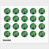 Lucky St Patrick's Day Charm Irish Shamrock Ronde Sticker (Vel)