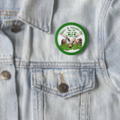 Lucky St. Patrick's Day Geese Ronde Button 5,7 Cm (In situ)