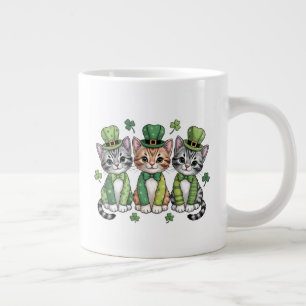 Lucky St. Patrick's Day Kittens-47474 Extra Grote Beker