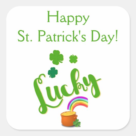 Lucky St. Patrick's Day Stickers (Voorkant)