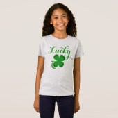 LUCKY ST. PATRICK'S DAY TSHIRT girl top irish (Voorkant volledig)