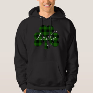 Lucky St. Patty's Shamrocks groene ruit Hoodie