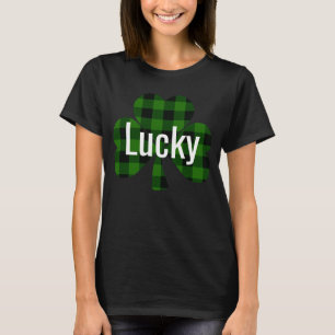 Lucky St. Patty's Shamrocks groene vlecht T-shirt