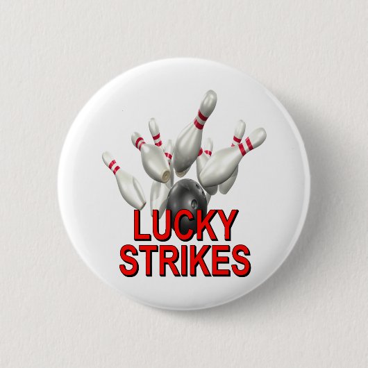 Lucky Strikes Bowling Ronde Button 5,7 Cm (Voorkant)