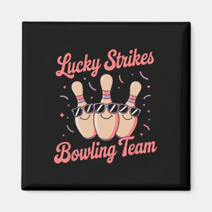 Lucky Strikes Vrouwen- of Meisjesbowlingteam Magneet