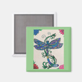 Lucky Symbol Dragonfly-ontwerpmagneet Magneet (Voorkant / Achterkant)