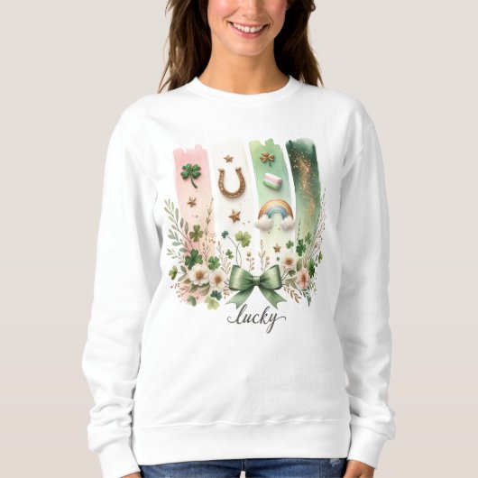 Lucky Symbols, St. Patrick's Day Sweatshirt (Voorkant)