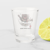 Lucky Tasmanian Devil Royal Flush Poker Cartoon Shot Glas (Achterkant)