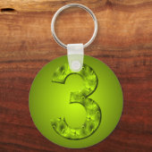 Lucky Three Nature Magic Porte-clés Vert (Recto)