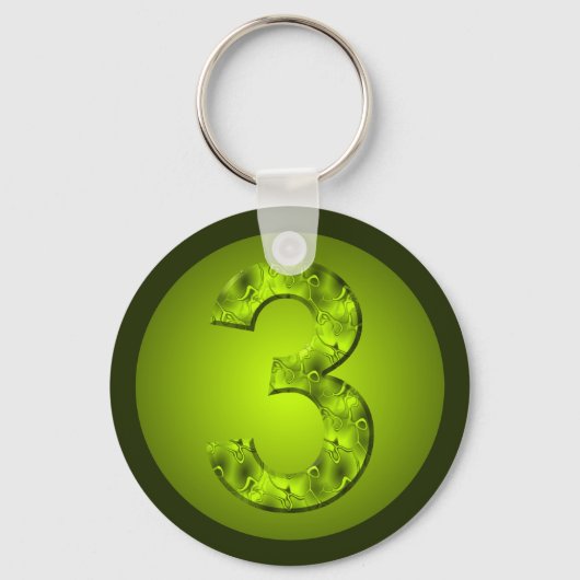 Lucky Three Natuur Green Sleutelhanger (Voorkant)