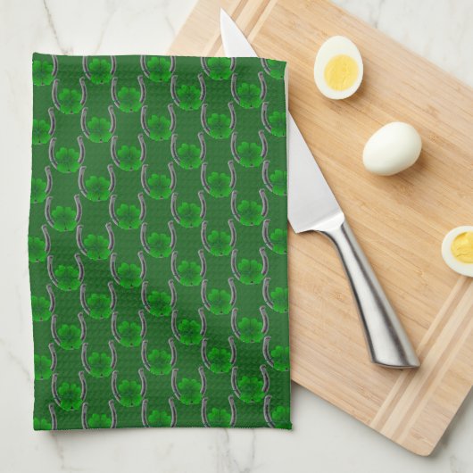 Lucky Towels St. Patrick's Tea Towels Customize Theedoek (Quarter Fold)