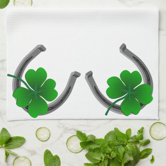 Lucky Towels St. Patrick's Tea Towels Customize Theedoek (Gevouwen)