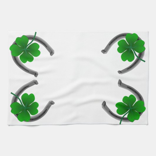 Lucky Towels St. Patrick's Tea Towels Customize Theedoek (Horizontaal)