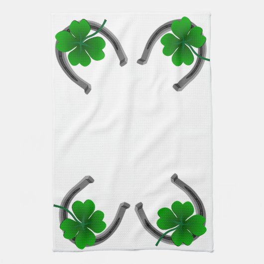 Lucky Towels St. Patrick's Tea Towels Customize Theedoek (Verticaal)