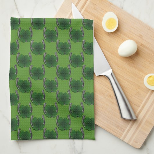 Lucky Towels St. Patrick's Tea Towels Customize Theedoek (Quarter Fold)
