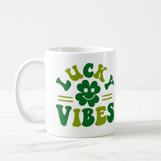 Lucky Vibes Four Leaf Clover Koffiemok (Links)
