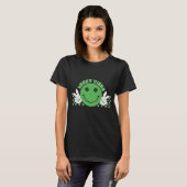 Lucky Vibes Green Smiling Face Shamrock T-shirt (Voorkant volledig)