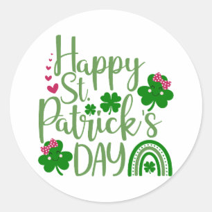 Lucky Vibes – Happy St. Patrick’s Day! 🍀✨ Ronde Sticker