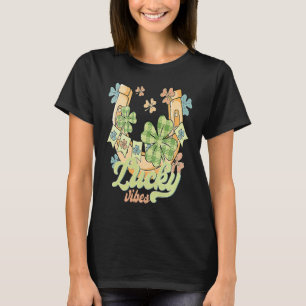 Lucky Vibes hoefijzer & vierbladige klaver St. Pat T-shirt
