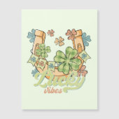 Lucky Vibes - Kleurrijke Klavers & Gouden Hoefijze (Voorkant)