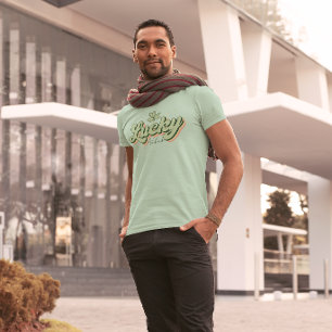Lucky Vibes Retro Typografie St. Patrick Design Tri-Blend Shirt