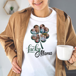 Lucky Voeg je eigen foto toe 4 bladklaver St Patri T-shirt