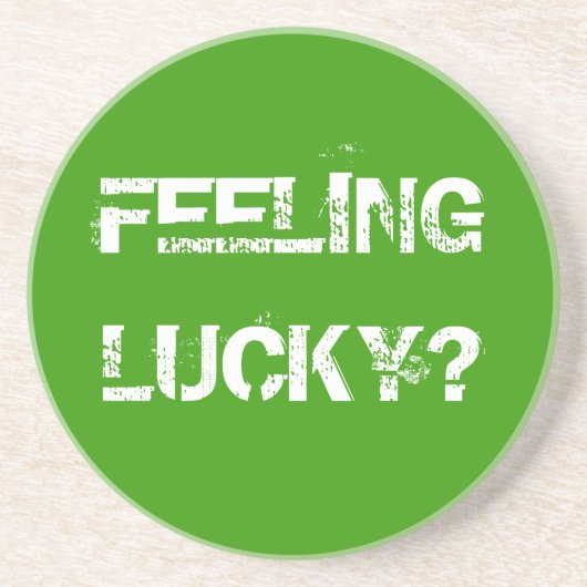 LUCKY VOELEN? ZANDSTEEN ONDERZETTER (Voorkant)