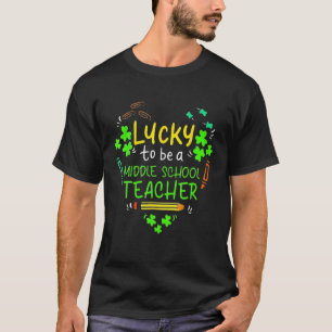 Lucky voor middelbare schoolleraar St Patrick Day T-shirt