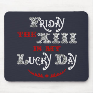 Lucky Vrijdag de 13e Donkere Mousepad Muismat