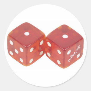 Lucky Wedding Dice Ronde Sticker