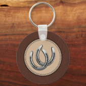 Lucky Westerne Silver-Hoefijzers Sleutelhanger (Voorkant)