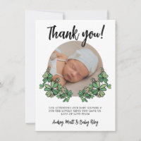 Lucky White Clovers Foto Baby shower