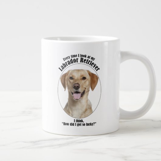 Lucky Yellow Lab Extra Grote Beker (Rechts)