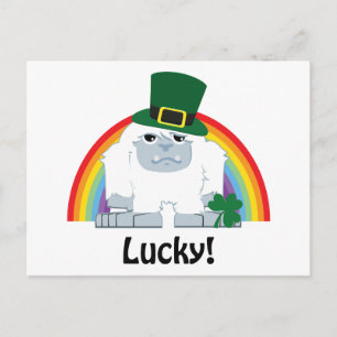 Lucky Yeti Leprechaun Briefkaart