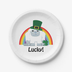 Lucky Yeti Leprechaun Papieren Bordje