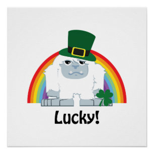 Lucky Yeti Leprechaun Perfect Poster