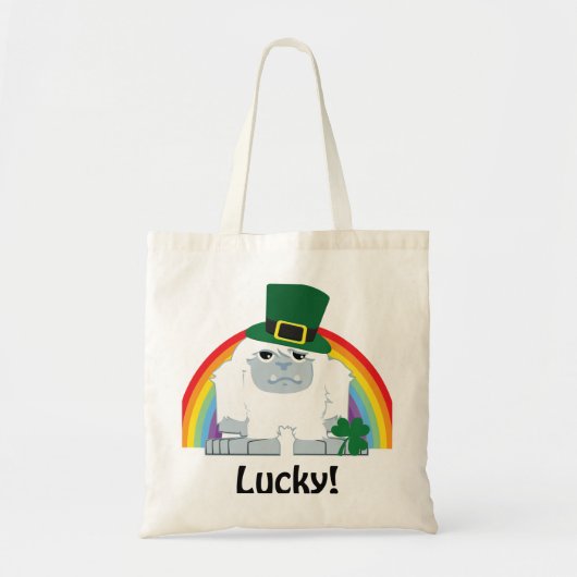 Lucky Yeti Leprechaun Tote Bag (Voorkant)