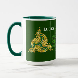 Lucky You Celtic Design Saint Patrick's Day Green Mok