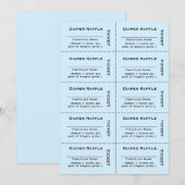 Luckykaartjes luiers Blauwe uitnodiging (Voorkant / Achterkant)