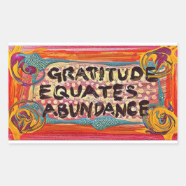 LuckyPen Dankbaarheid Rechthoekige Sticker