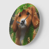 Lucy de labrador puppy, grote klok (Hoek)