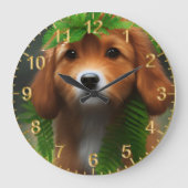 Lucy de labrador puppy, grote klok (Voorkant)