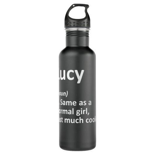LUCY Definition Persoonlijke naam Funny Birthday G Waterfles (Voorkant)